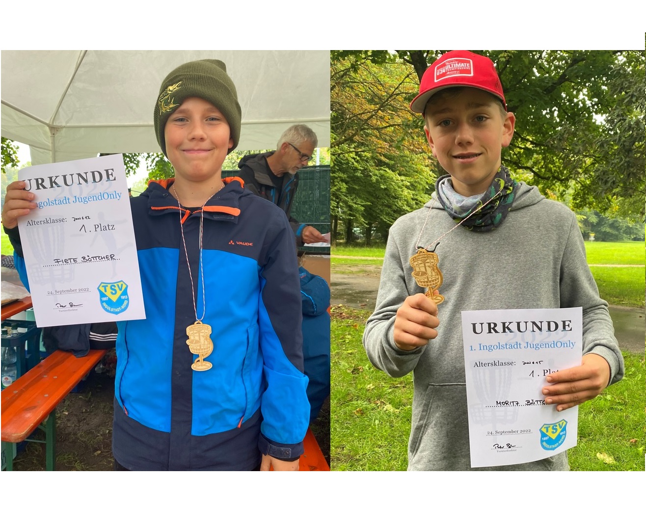 Bayrische Disc Golf Jugend Moskitos Moritz Fiete