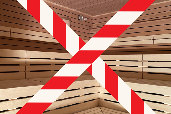 Sauna vorübergehend außer Betrieb